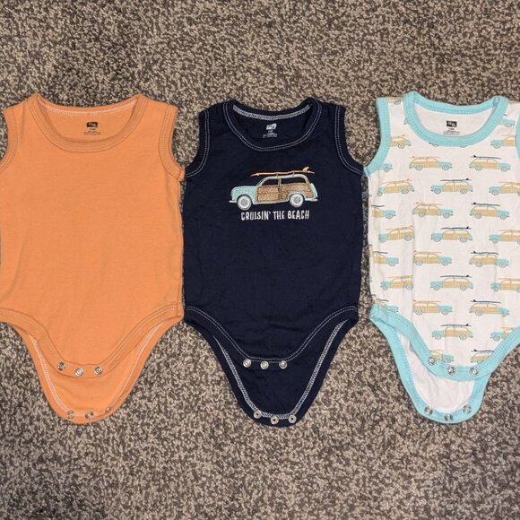 Hudson Baby Sleeveless Cotton Bodysuits 5-Pack, 3-6m - Picture 2 of 3